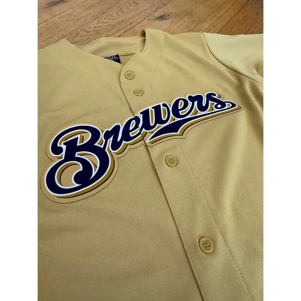 Ryan Braun Milwaukee Brewers Kids Medium Throwback Majestic Baseball Jersey